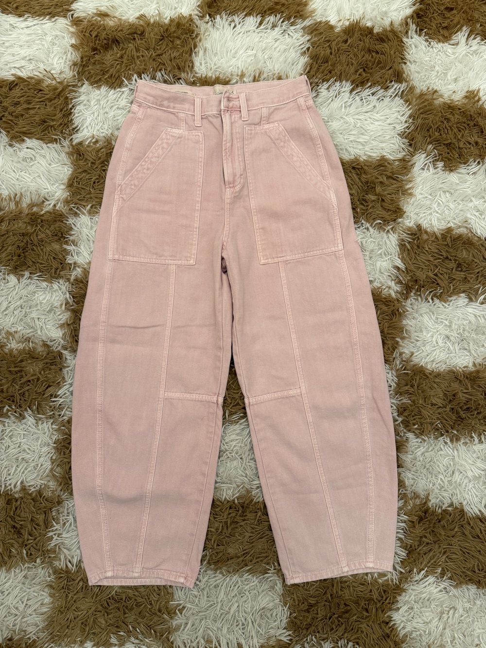 Universal Thread Blush Pink High-Rise Easy Barrel Pants